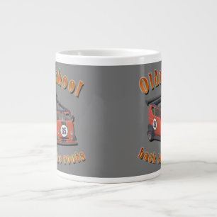 Nostalgic Oldschool, Oldtimer van red grey Large Coffee Mug