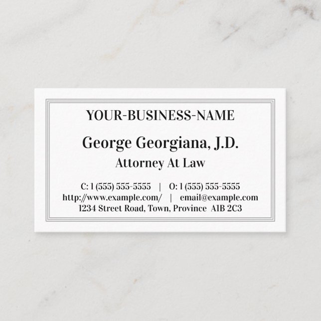 Nostalgic, Professional Business Card (Front)