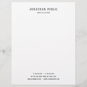 Nostalgic Professional Elegant Clean Design Classy Custom Letterhead