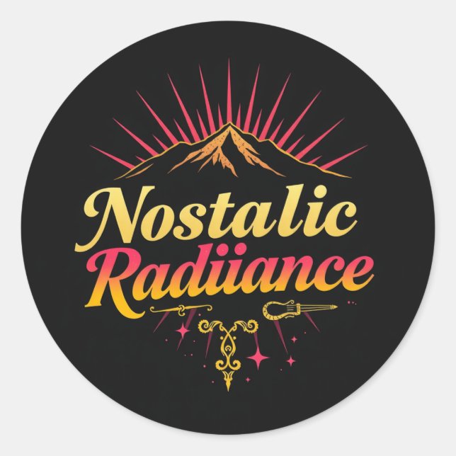 Nostalgic Radiance Classic Round Sticker (Front)