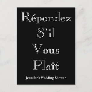 Nostalgic "Répondez S’il Vous Plaît" Postcard