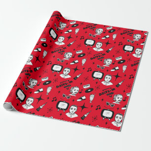 Nostalgic Retro 1950's Style Wrapping Paper
