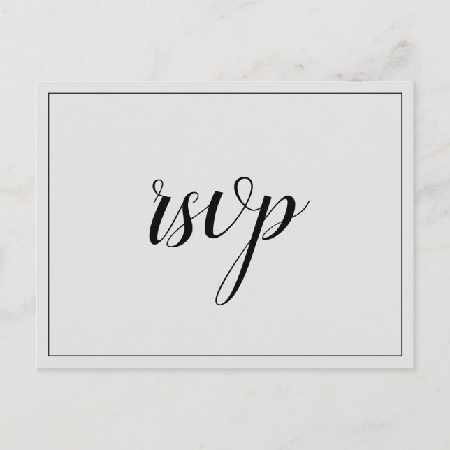 Nostalgic "rsvp" Postcard (Front)