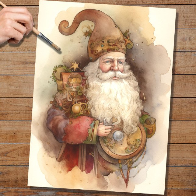 Nostalgic Santa 6 Decoupage Paper (Creator Uploaded)