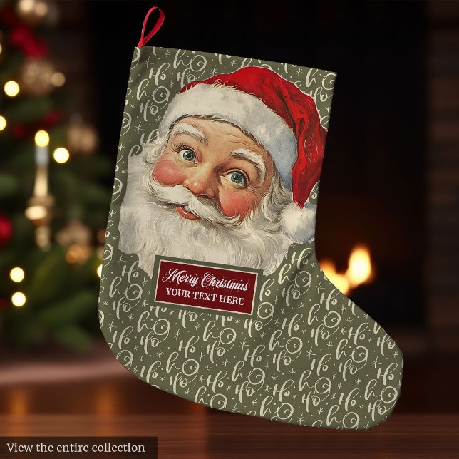 Nostalgic Santa Claus Christmas Stocking Custom (Nostalgic Santa Claus Christmas Stocking Custom Name)