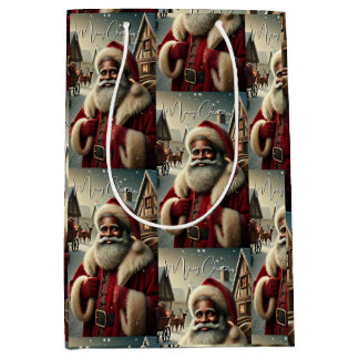 Nostalgic Santa  Medium Gift Bag