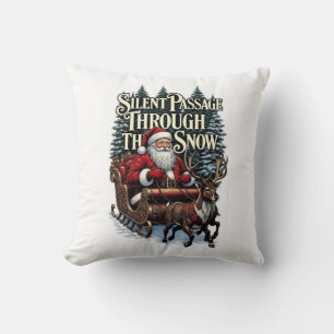 Nostalgic Santa T-Shirt, Snowy Woods Passage Cushion