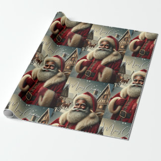 Nostalgic Santa Wrapping Paper