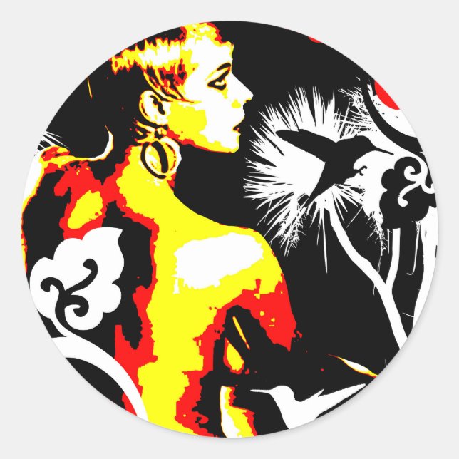 Nostalgic Seduction - Hummingbird Dance Classic Round Sticker (Front)