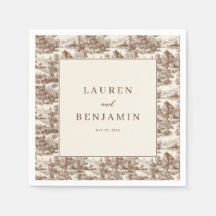 Nostalgic Sepia Pastoral Landscape Napkin