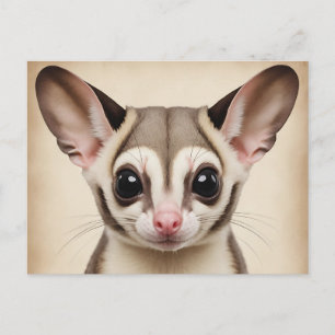 Nostalgic Sugar Glider in Faded Retro Postcard