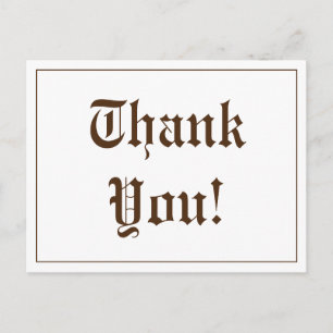 Nostalgic "Thank You!" Postcard