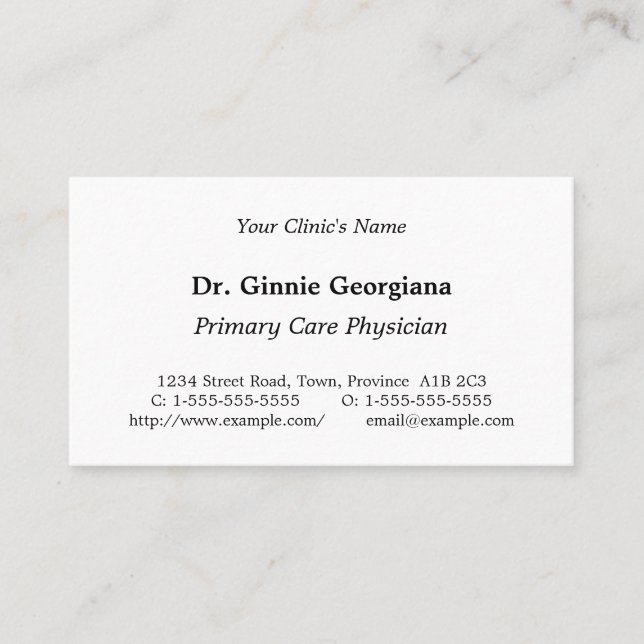 Nostalgic, Vintage Business Card (Front)