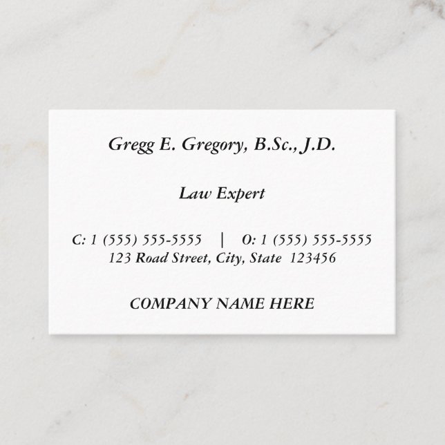 Nostalgic, Vintage Business Card (Front)