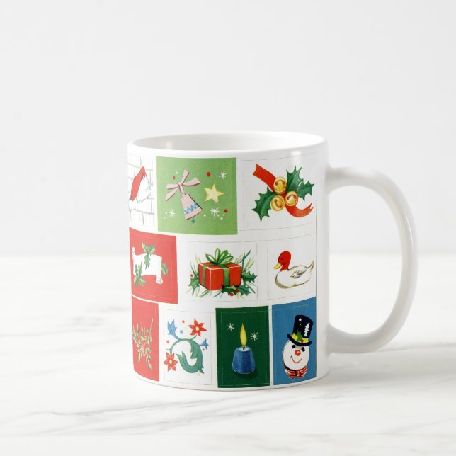 Nostalgic vintage Christmas Icons Mug (Right)