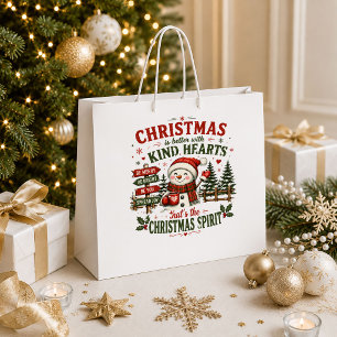 Nostalgic Vintage Christmas Red Green Gift Bag Sty