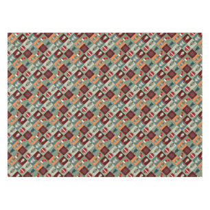 Nostalgic Vintage Holiday Patchwork Quilt Tablecloth