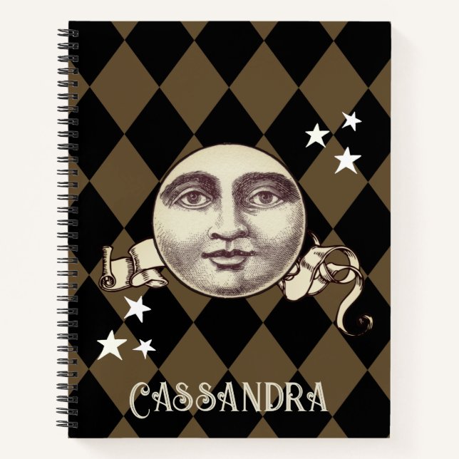 Nostalgic Vintage Steampunk Fantasy  Notebook (Front)