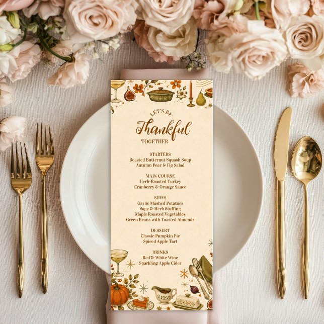 Nostalgic Vintage Thanksgiving Supper Club Menu (Creator Uploaded)