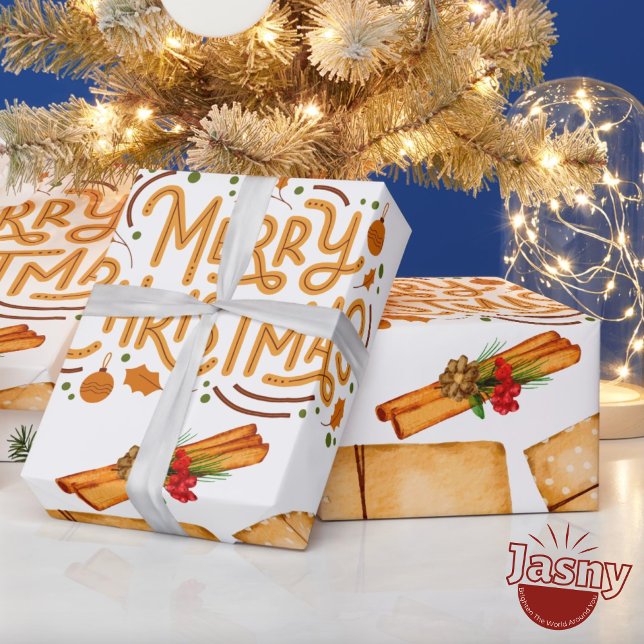 Nostalgic Winter Cinnamon Pine Christmas Wrapping Paper (Creator Uploaded)