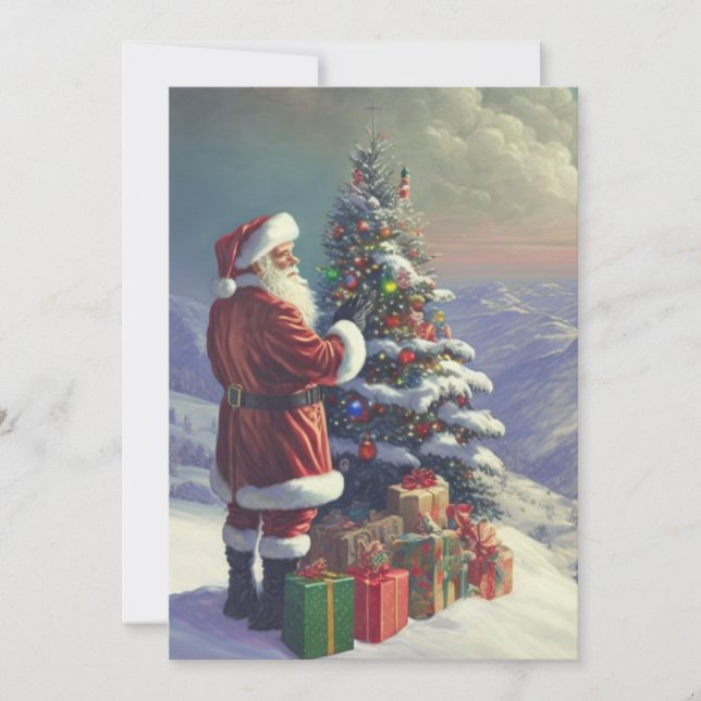 Nostalgic Xmas Santa Claus Postcard (Front)