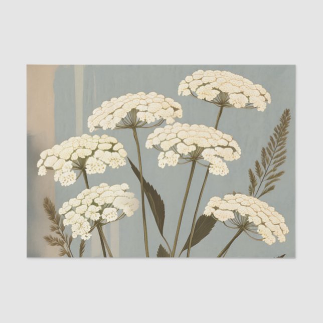 Nostalgic Yarrow Botanical Tissue Paper (Front)