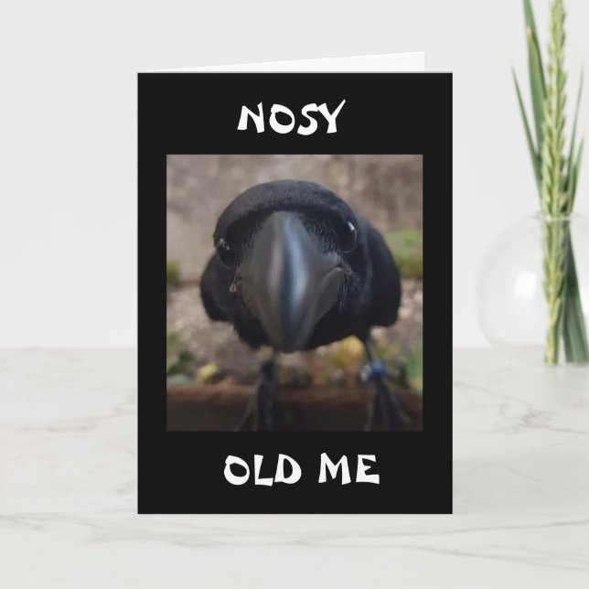 NOSY CROW SAYS "IS IT YOUR BIRTHDAY?" CARD (Front)