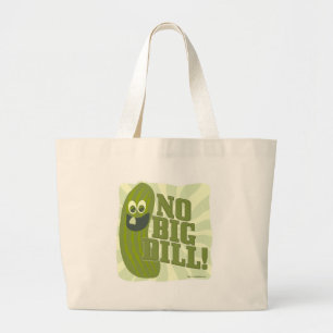 Not A Big Dill Pickle Fun Humour Art Large Tote Bag