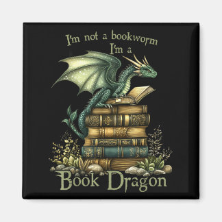 Not a bookworm funny fantasy reading book lovers magnet