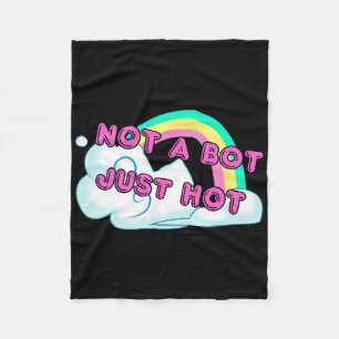 Not A Bot Just Hot Girl Gamer Graphic Cute Trendy Fleece Blanket