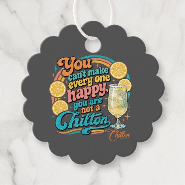 Not a Chilton  Favour Tags (Front)