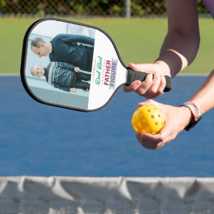 Not a Dad Bod, It's a Father Figure Typography  Pickleball Paddle
