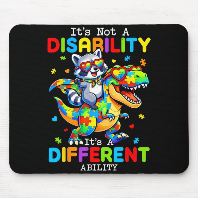 Not A Disability Different Ability for Kids Autism Mouse Pad (Front)