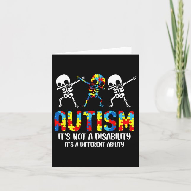 Not A Disability It's A Different Ability Autism S Card (Front)