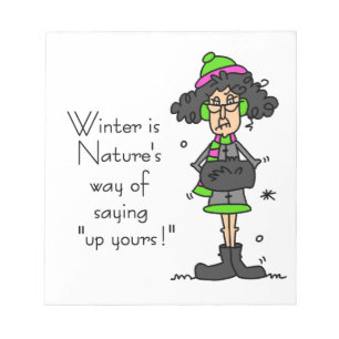 Not a Fan of Winter Notepad