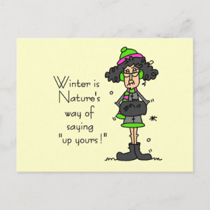 Not a Fan of Winter Postcard