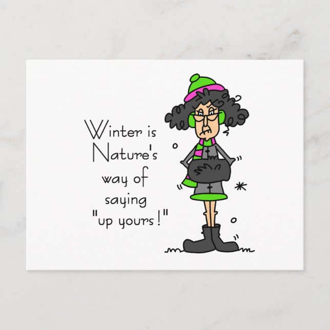 Not a Fan of Winter Postcard (Front)