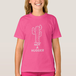  Not a Hugger Funny Cactus Illustration T-Shirt