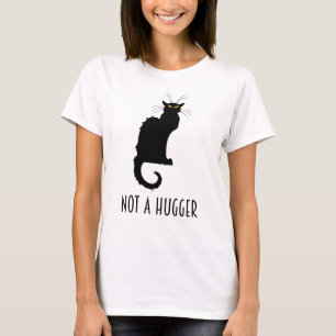 Not A Hugger Funny Introvert Antisocial Cat T-Shirt