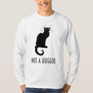 Not A Hugger Funny Introvert Antisocial Cat T-Shirt