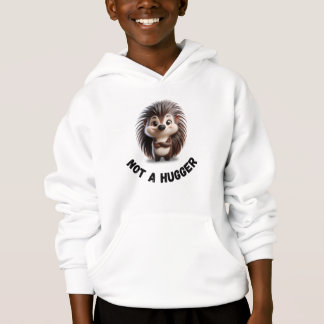 Not a Hugger T-shurt Adorable Smiling Hedgehog