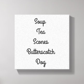Not a menu for fans of Fisk Canvas Print