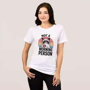 Not A Morning Person Grumpy Cat Funny Women T-Shir Tri-Blend Shirt