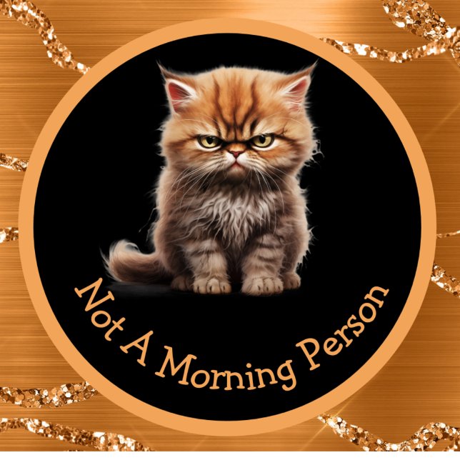Not A Morning Person Or Your Text Angry Ginger Cat Mug (Creator Uploaded)