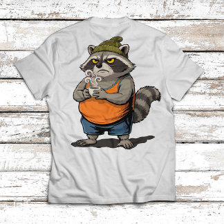 Not a Morning Racoon – Funny Coffee Drinking T-Shirt