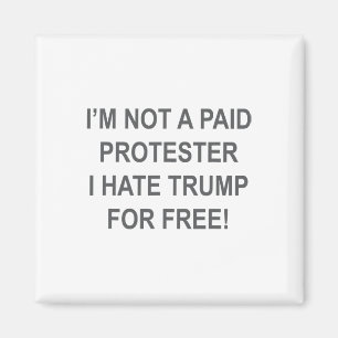 Not A Paid Protester - I Hate Trump For Free 3 Magnet