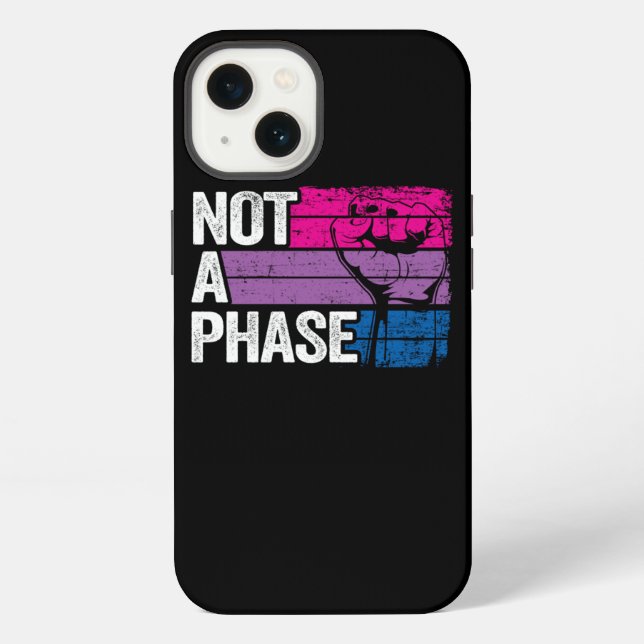 Not A Phase Bisexual Funny Bi Pride iPhone Case (Back)
