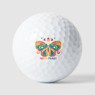 Not A Phase – Colourful Butterfly LGBTQ Pride Golf Balls