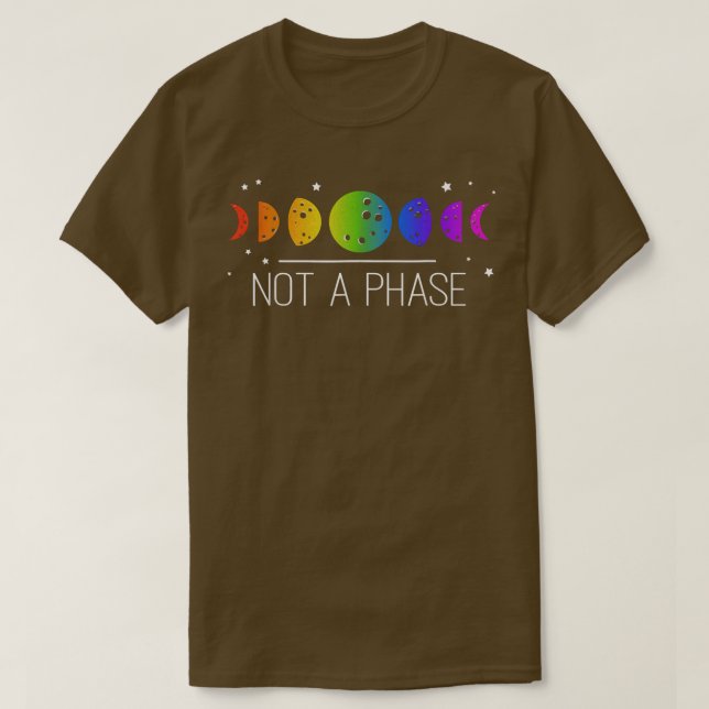 Not A Phase Moon Phases Pride LGBT  T-Shirt (Design Front)