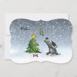 Not... a Silent Night Christmas Dogs Cartoon Card